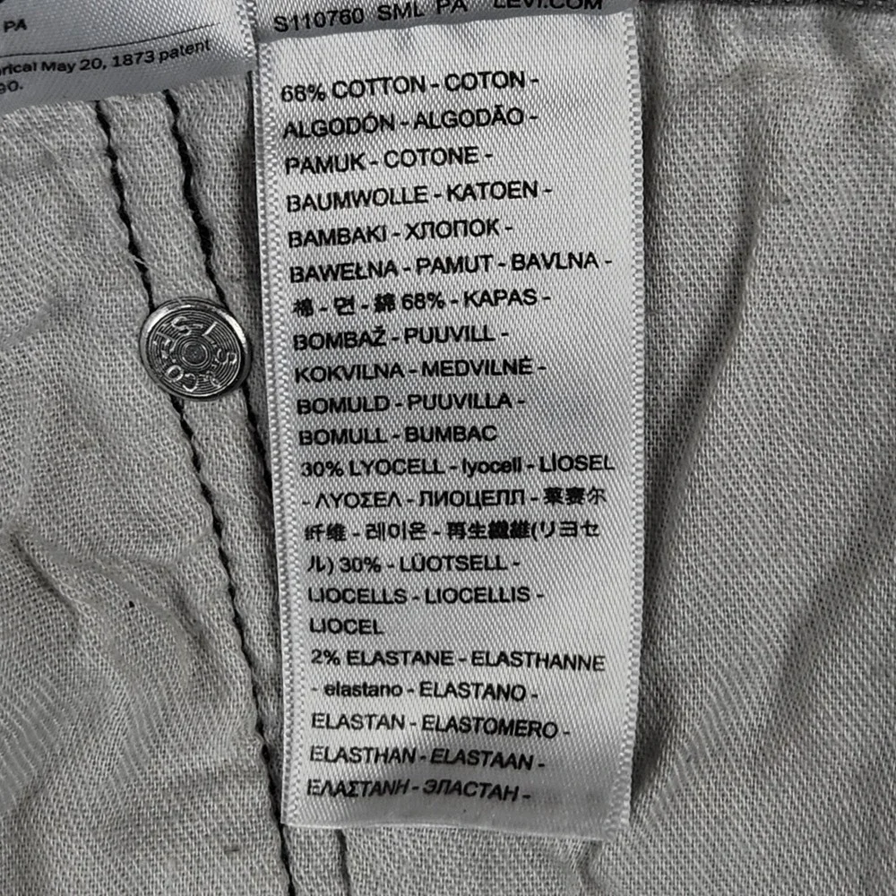 Levis 514 Straight Jeans‎ Mens 38x30 Clouded Grey Mist Flex Eco Performance NEW
